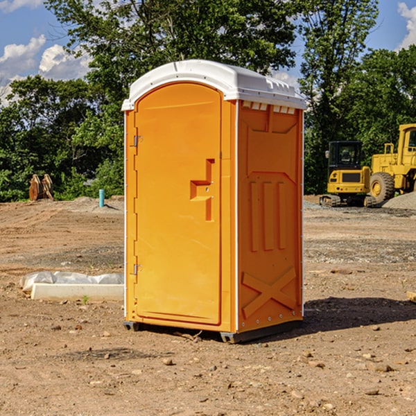 can i customize the exterior of the porta potties with my event logo or branding in Sanborn